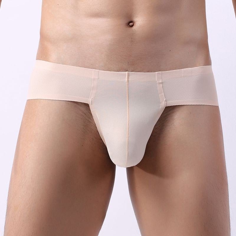 menaful Beige / M Feelin' Sultry Seamless Briefs with Bulge Pouch