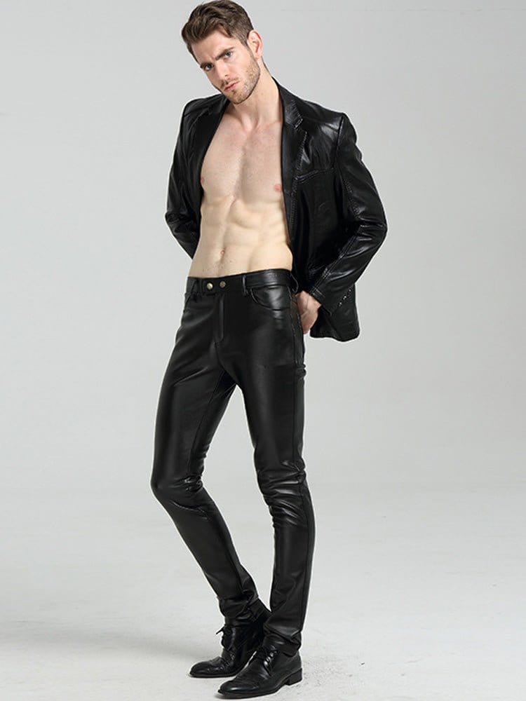 menaful Biker Straight Leg Trousers