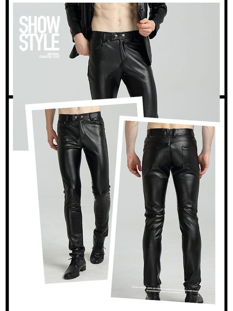 menaful Biker Straight Leg Trousers