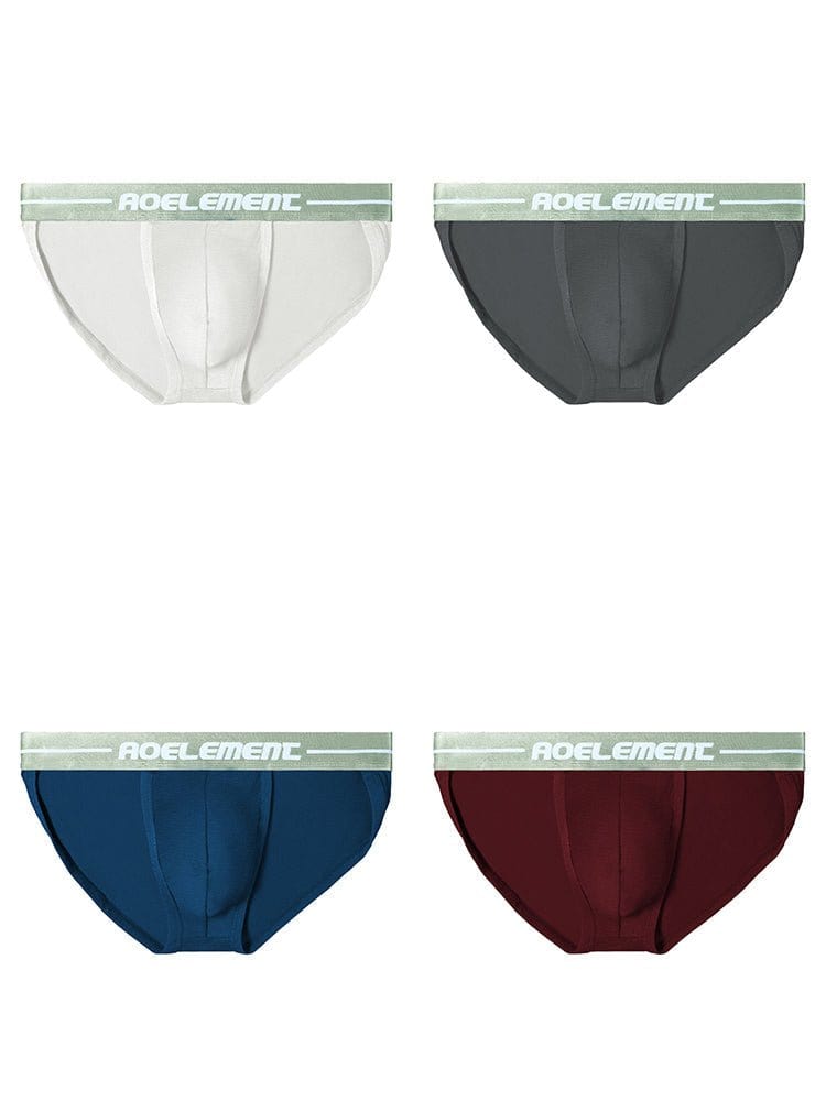 menaful Bikini Color 2 / S 4 Pack Men's Sexy Bikini Brief Style Pouch Underwear