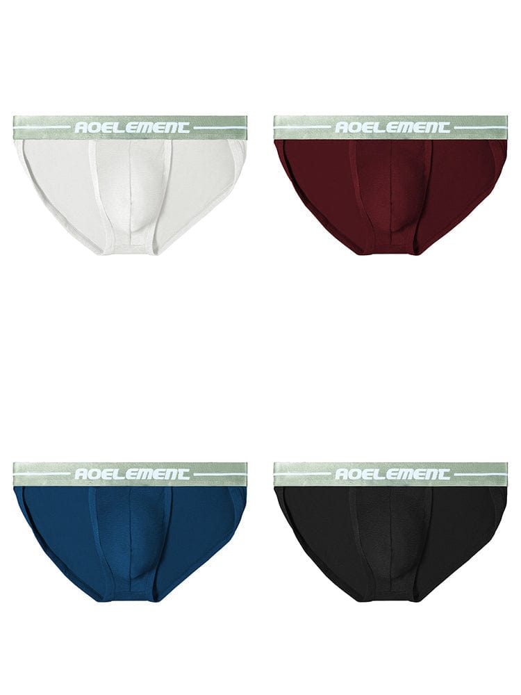 menaful Bikini Color 3 / S 4 Pack Men's Sexy Bikini Brief Style Pouch Underwear