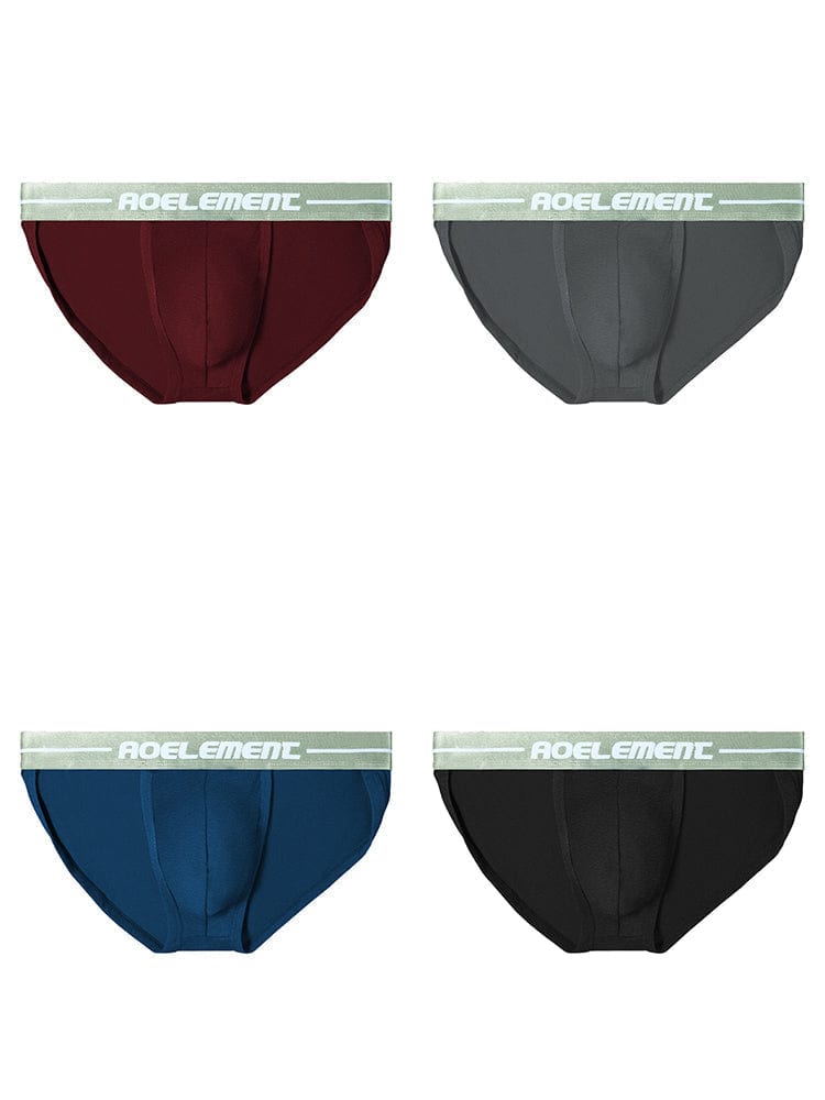 menaful Bikini Color 4 / S 4 Pack Men's Sexy Bikini Brief Style Pouch Underwear