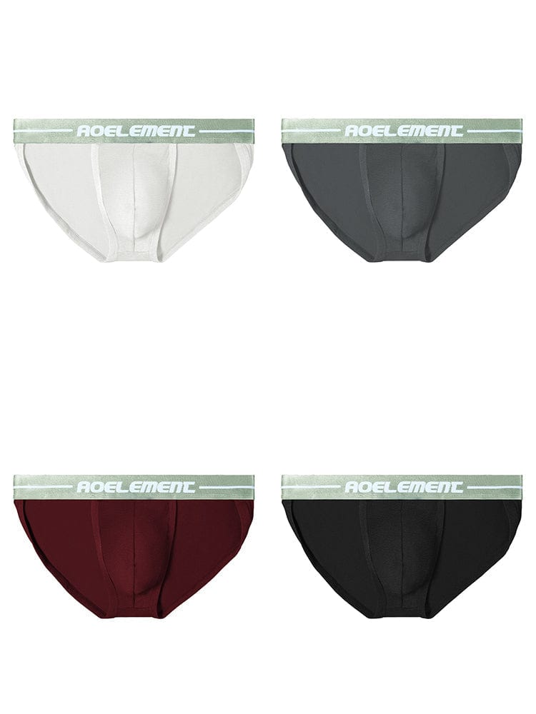 menaful Bikini Color 5 / S 4 Pack Men's Sexy Bikini Brief Style Pouch Underwear