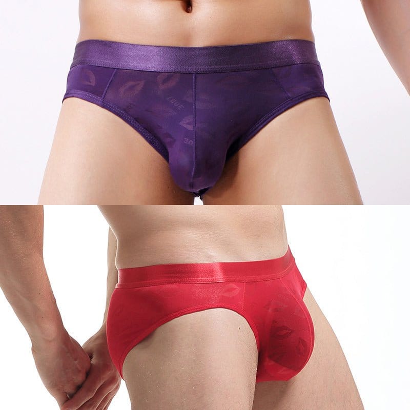 menaful Bikini Color4 / S 2 Pack Men's Sexy Seamless Solid Color Briefs