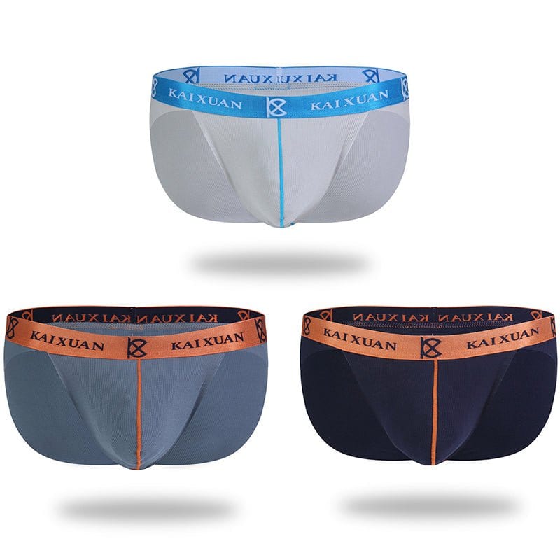 menaful Bikini Grey*Dark Grey*Navy / XS 3 Pack Cool Modal Trackless Support Pouch Briefs