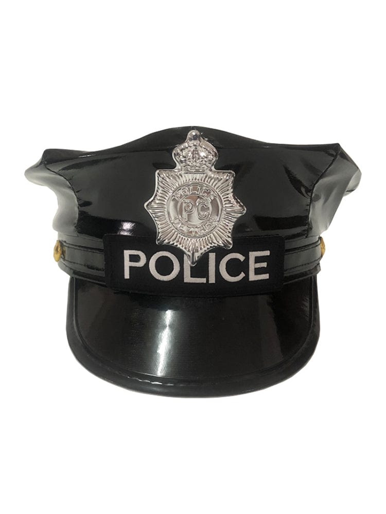 menaful Black / A Police Cosplay Octagonal Hat