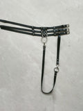 menaful Black / Adjustable Collar Neck Belt Erotic Traction Rope