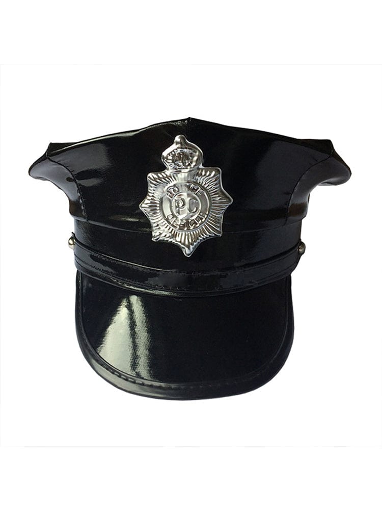 menaful Black / B Police Cosplay Octagonal Hat