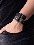 menaful Black / Bracelet Tough Guy Uniform Genuine Leather Harness