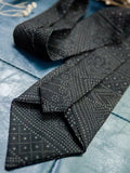 menaful Black British Vintage Checkered Plaid Necktie