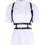 Menaful™ black Fashionable waist-cinching tied harness belt