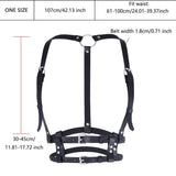 Menaful™ black Fashionable waist-cinching tied harness belt