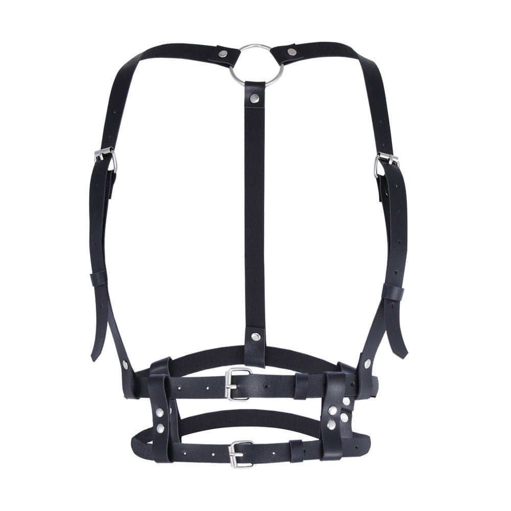 Menaful™ black Fashionable waist-cinching tied harness belt