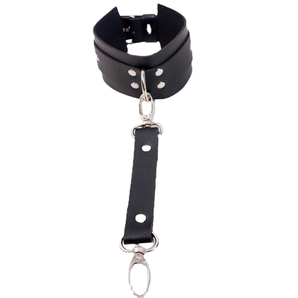 Menaful™ Black Fun Leather Binding Handcuffs - Perfect for Role-play and Cosplay