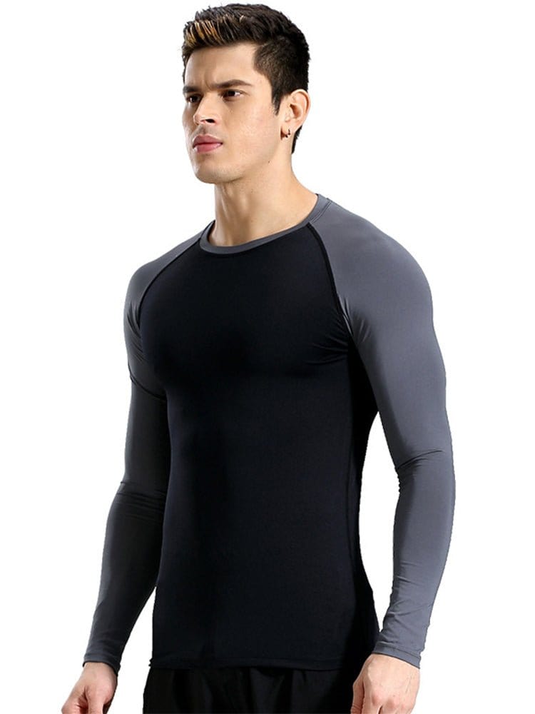 menaful Black+Gray / S High-stretch Quick-drying Running Fitness Clothing