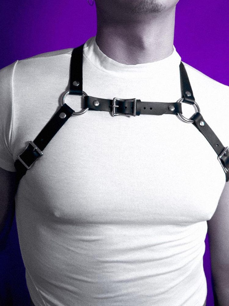 menaful Black / Harness Tough Guy Uniform Genuine Leather Harness