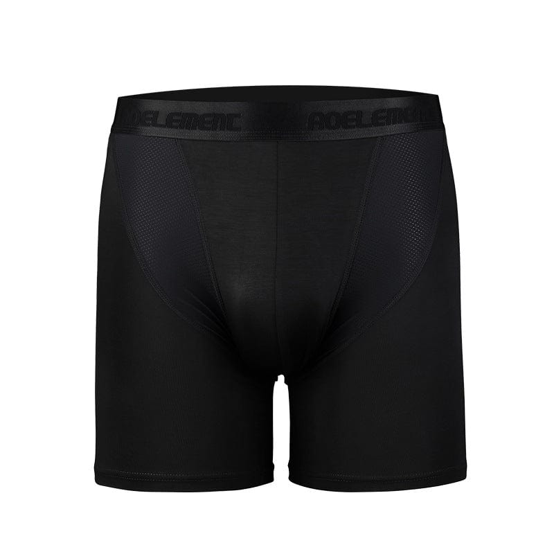 Menaful™ black / L Men's Anti-Chafing Modal Breathable Sports Long Boxer Briefs