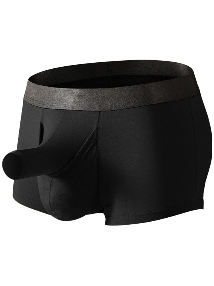 menaful Black / M (26-27) Elephant Nose Bamboo Fiber Boxer