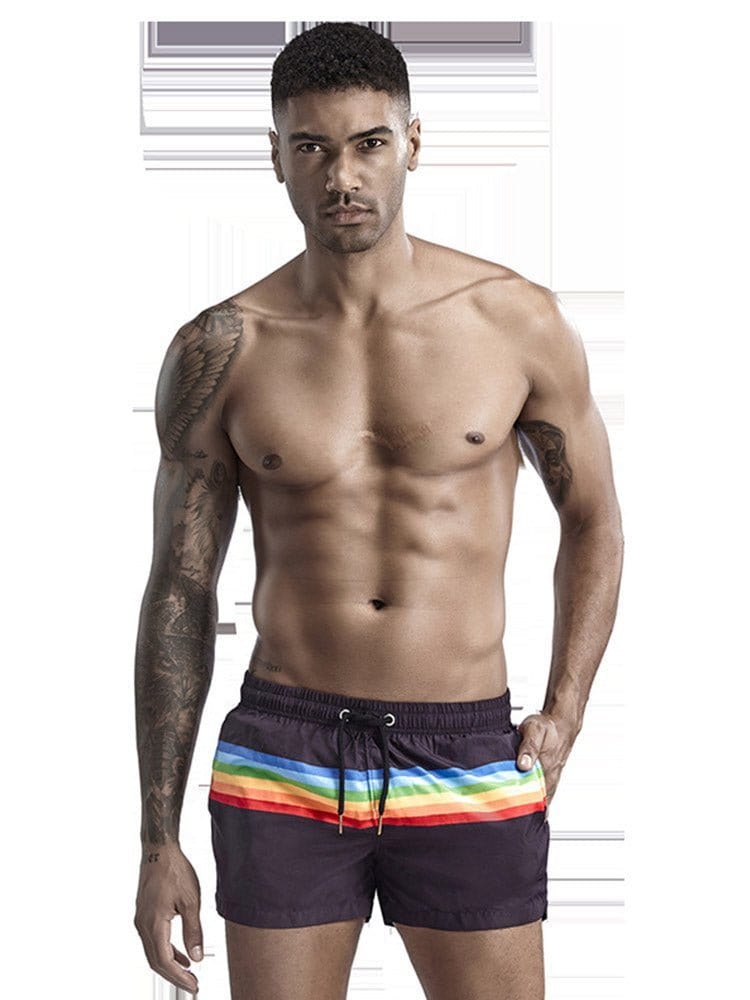 menaful Black / M Fashion Beach Sports Shorts - White