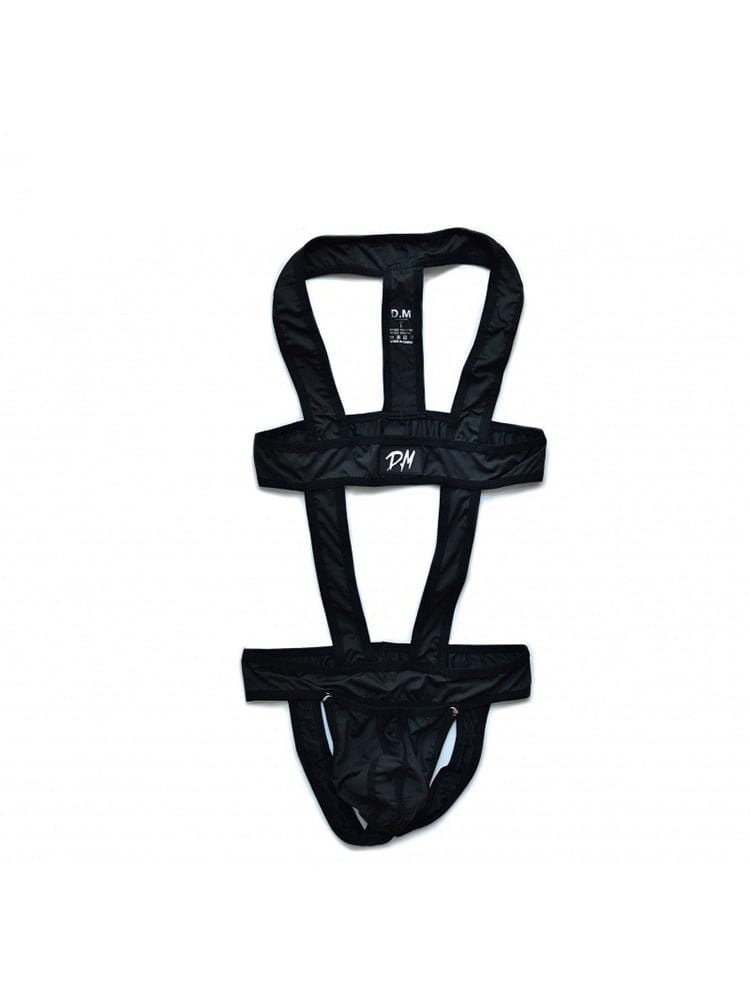 menaful Black / M Fashion Jumpsuit Thong Straps Harness