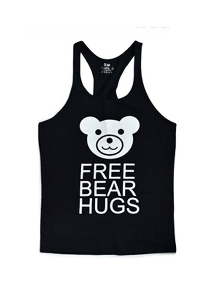 menaful Black / M Free Bear Hugs Tank Tops