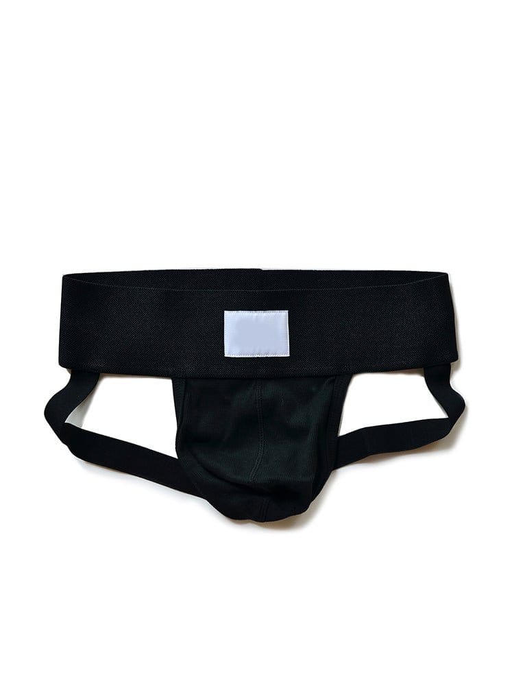 menaful Black / M Low Rise Cotton Letter Thong