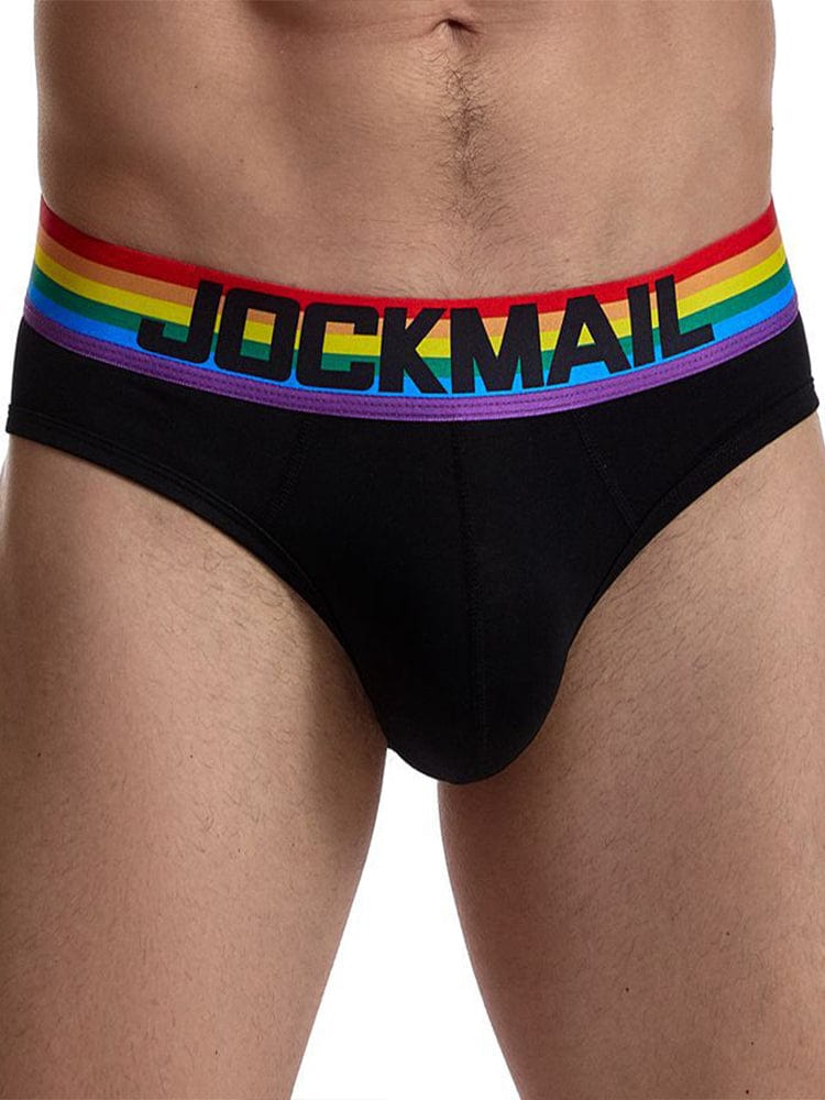 menaful Black / M Low Waist Sexy Rainbow Briefs