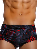 menaful Black / M Men's Black and Red Phantom Cup Swim Trunks