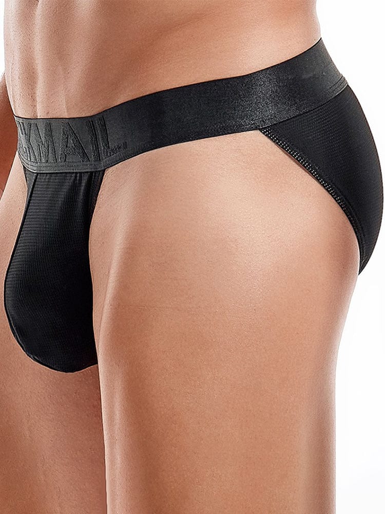 menaful Black / M Men's Breathable Ultra-Low Sexy Briefs