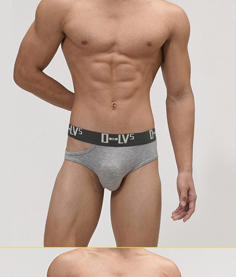 Menaful™ black / M Men's Cotton Hollow-out Sexy Briefs With Side Cutouts