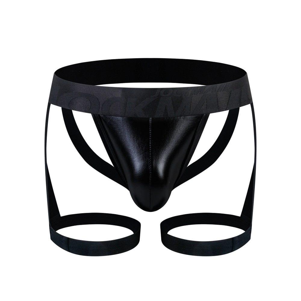 Menaful™ black / M Men's Enhancing Butt-Lift Jockstrap with Leg Straps