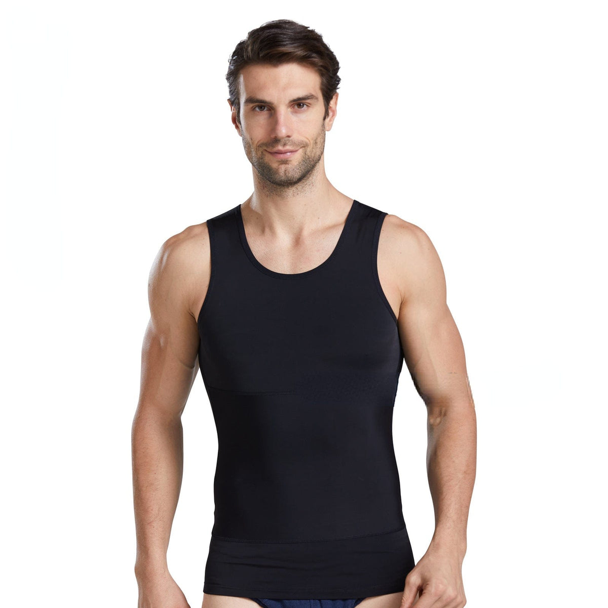 Menaful™ black / M Men's High-Elasticity Sleeveless Tummy Control Vest