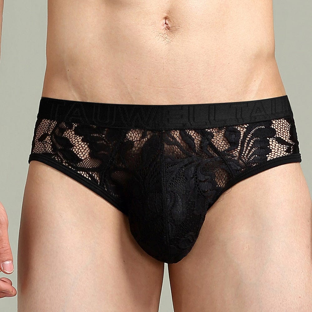 Menaful™ black / M Men's Lace Sexy Low-Rise Briefs