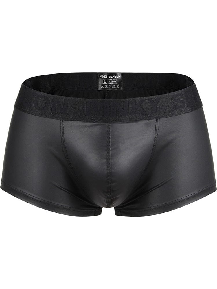 menaful Black / M Men's Leather Boxer