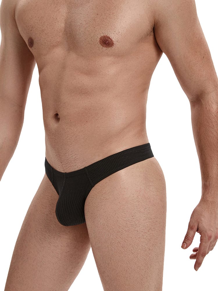 menaful Black / M Men's Low Waist Bikini Underwear - Black