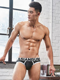 menaful Black / M Men's Low Waist Nylon Ice Silk Briefs