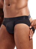 menaful Black / M Men's Modal Double Jockstrap Convex Thong