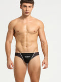 menaful Black / M Men's Printed Nylon Swimming Briefs