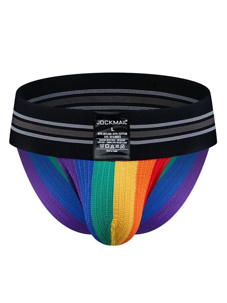 menaful Black / M Men's Rainbow Stripes Pride Brief