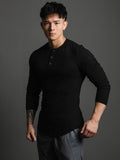 menaful Black / M Men's Round Neck Casual Tight-fitting Clothes Cotton T-shirt