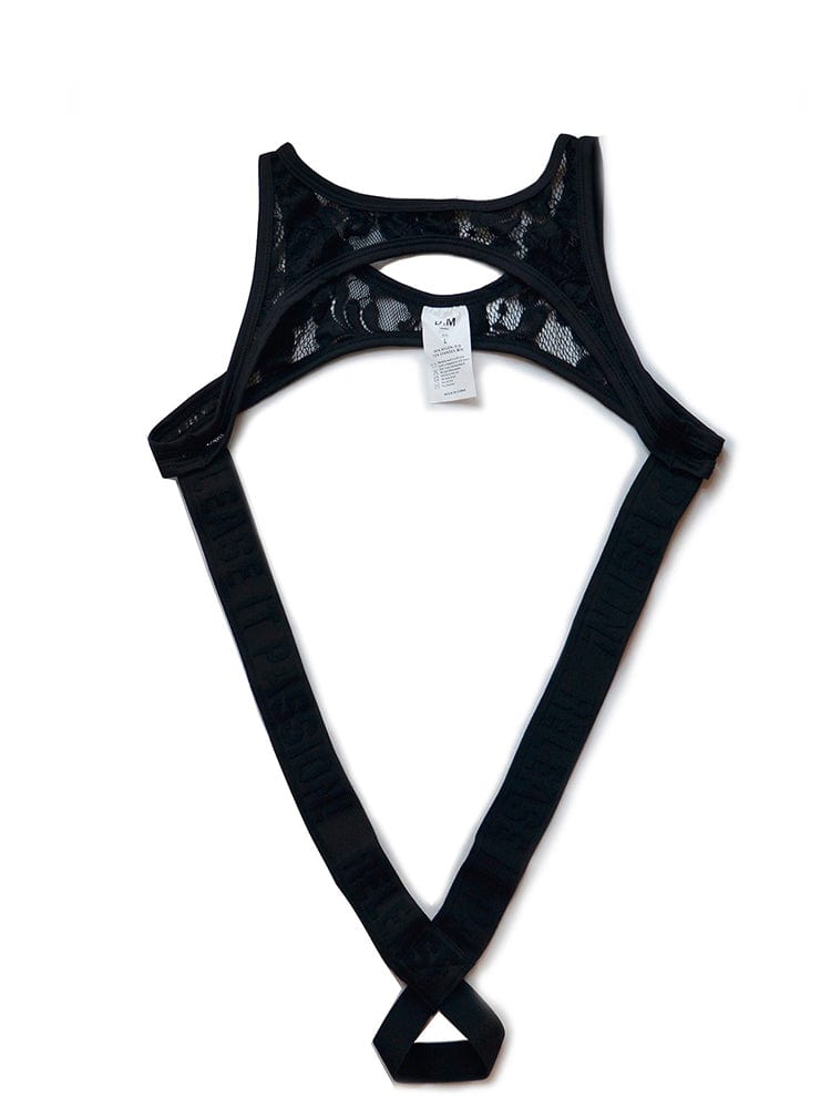 menaful Black / M Men's Sexy Straps O Ring Wisp Thong