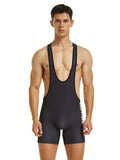 menaful Black / M Men's Slim Fit Solid Colour Fitness Jumpsuit