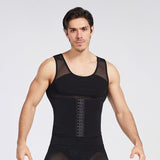 Menaful™ black / M Men's Three-Row Hook Adjustable Tummy Control Shapewear