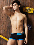 menaful Black / M Men's Underwear Comfortable Fashion Cotton Boxer Briefs