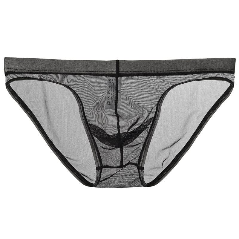 menaful Black / M Mesh Low Waist Sexy Pouch Bag Briefs