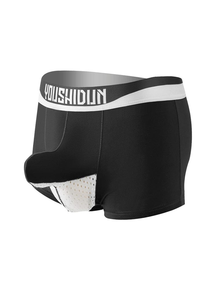 menaful Black / M Mid-waist Cotton Breathable Boxer Briefs