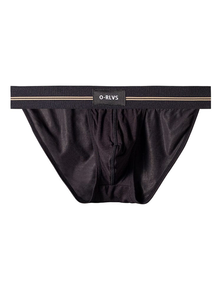 menaful Black / M Modal Men's Breathable Low Waist Briefs