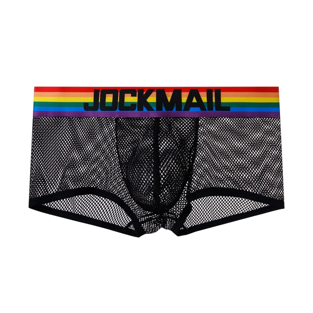 menaful Black / M Rainbow Mesh Perspective Boxer Briefs