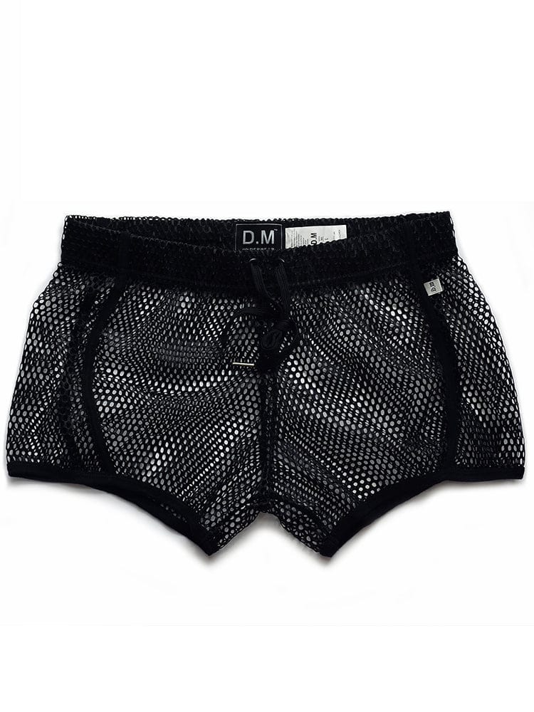 menaful Black / M Sexy Mesh Breathable Home Boxer Shorts