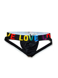 menaful Black / M Sexy Rainbow Letter Belt Double Belt Thong